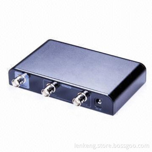 2 ports SDI splitter, supports SD-SDI, HD-SDI and 3G-SDI video format